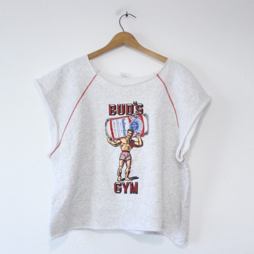 Vintage Bud's Gym Cropped Sweatshirt XL